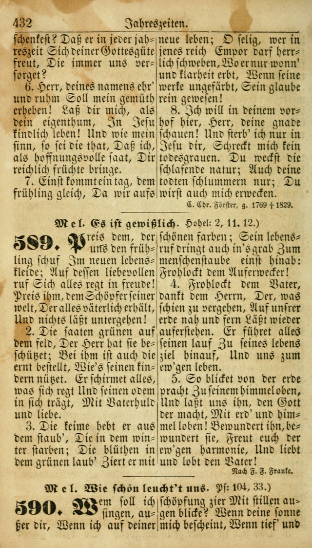 Deutsches Gesangbuch für die Evangelisch-Luterische Kirche in den Vereinigten Staaten: herausgegeben mit kirchlicher Genehmigung  page 432