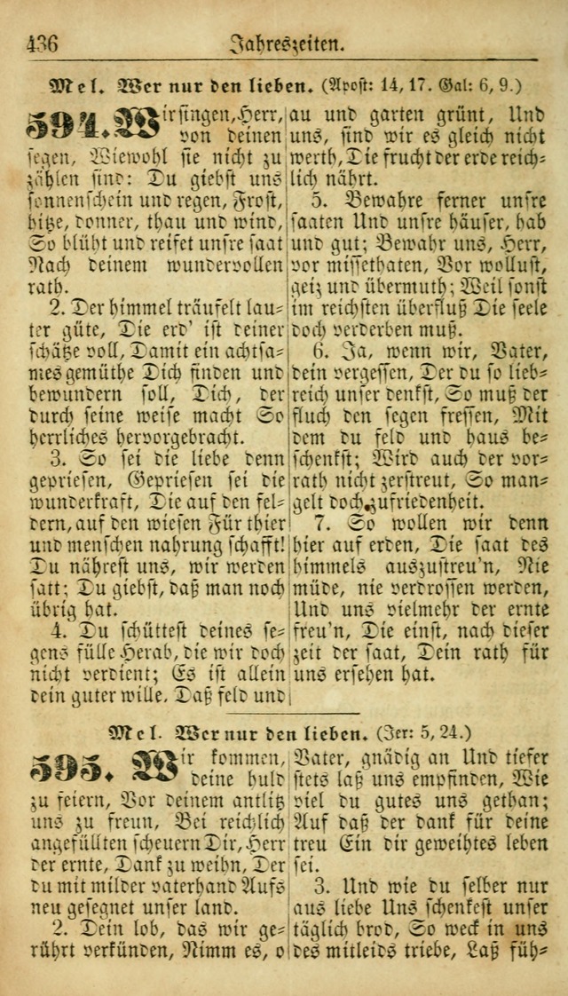 Deutsches Gesangbuch für die Evangelisch-Luterische Kirche in den Vereinigten Staaten: herausgegeben mit kirchlicher Genehmigung  page 436