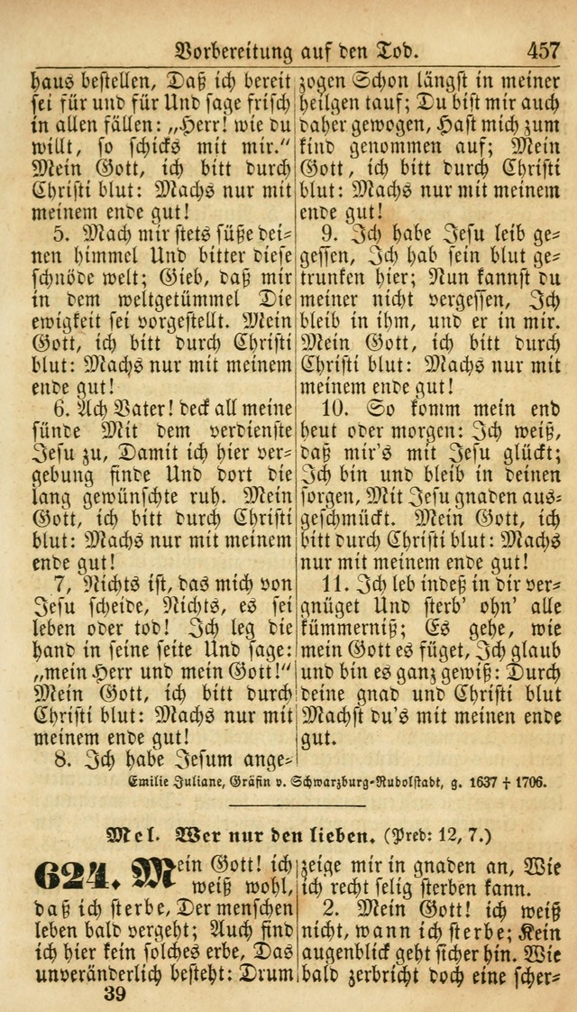 Deutsches Gesangbuch für die Evangelisch-Luterische Kirche in den Vereinigten Staaten: herausgegeben mit kirchlicher Genehmigung  page 457