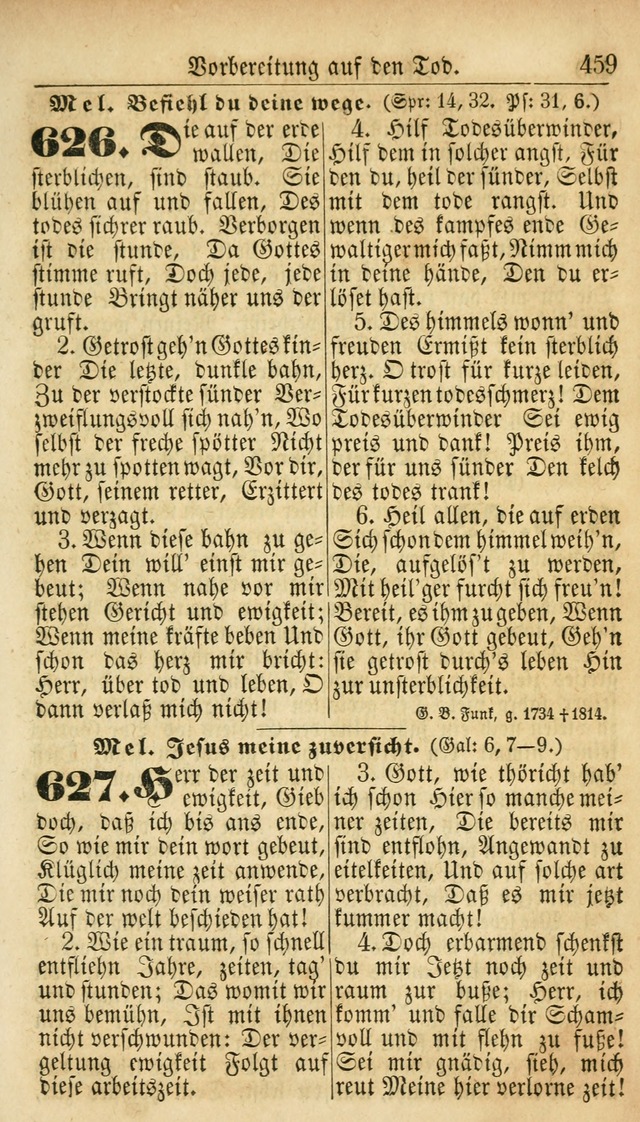 Deutsches Gesangbuch für die Evangelisch-Luterische Kirche in den Vereinigten Staaten: herausgegeben mit kirchlicher Genehmigung  page 459