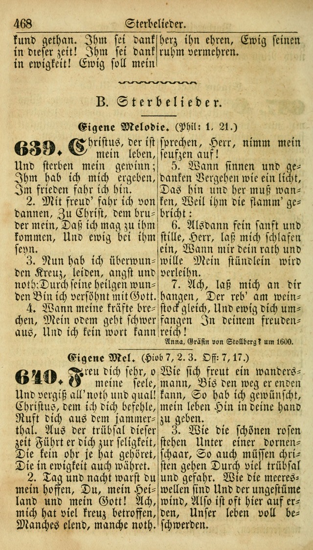 Deutsches Gesangbuch für die Evangelisch-Luterische Kirche in den Vereinigten Staaten: herausgegeben mit kirchlicher Genehmigung  page 468