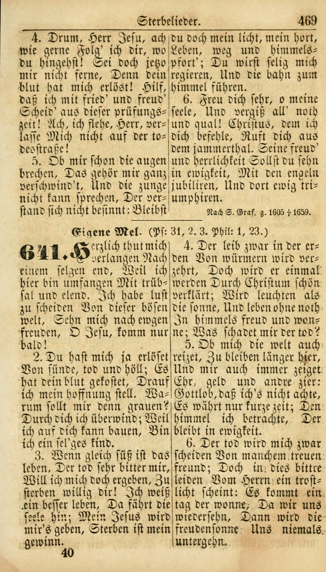 Deutsches Gesangbuch für die Evangelisch-Luterische Kirche in den Vereinigten Staaten: herausgegeben mit kirchlicher Genehmigung  page 469