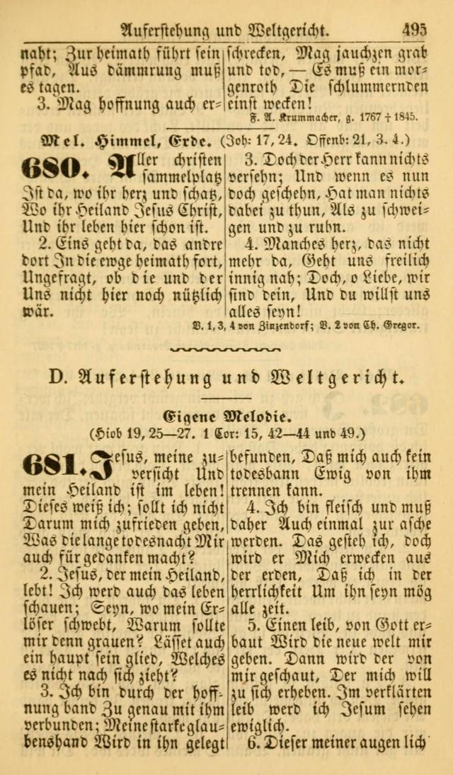Deutsches Gesangbuch für die Evangelisch-Luterische Kirche in den Vereinigten Staaten: herausgegeben mit kirchlicher Genehmigung  page 495