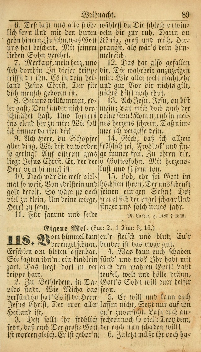Deutsches Gesangbuch für die Evangelisch-Luterische Kirche in den Vereinigten Staaten: herausgegeben mit kirchlicher Genehmigung  page 89
