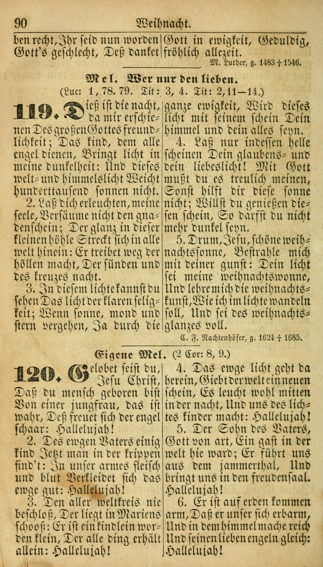 Deutsches Gesangbuch für die Evangelisch-Luterische Kirche in den Vereinigten Staaten: herausgegeben mit kirchlicher Genehmigung  page 90