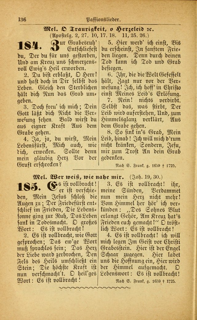 Deutsches Gesangbuch: für den Evangelisch-Lutherische Kirche in den Vereinigten Staaten herausgegen mit kirchlicher Genehmigung  page 190