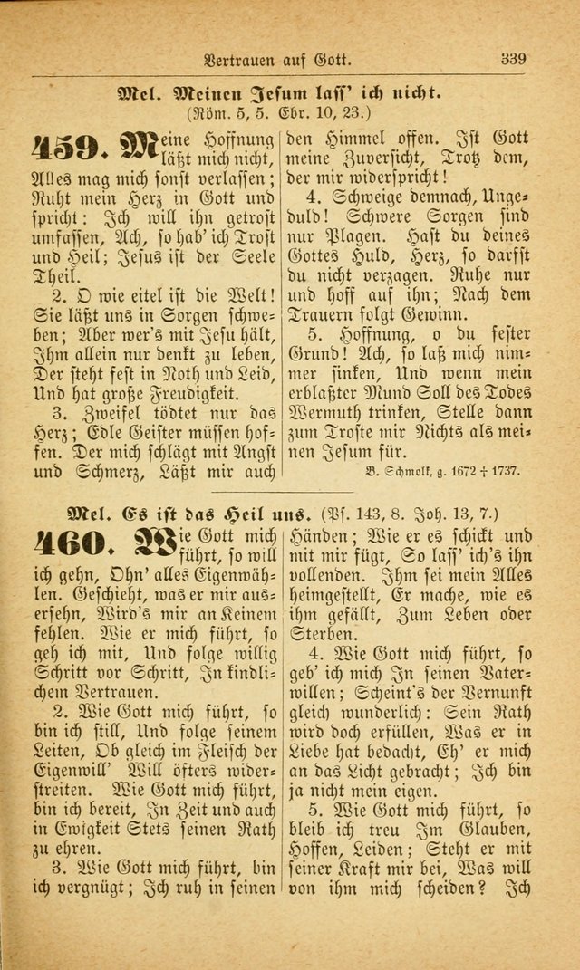 Deutsches Gesangbuch: für den Evangelisch-Lutherische Kirche in den Vereinigten Staaten herausgegen mit kirchlicher Genehmigung  page 393