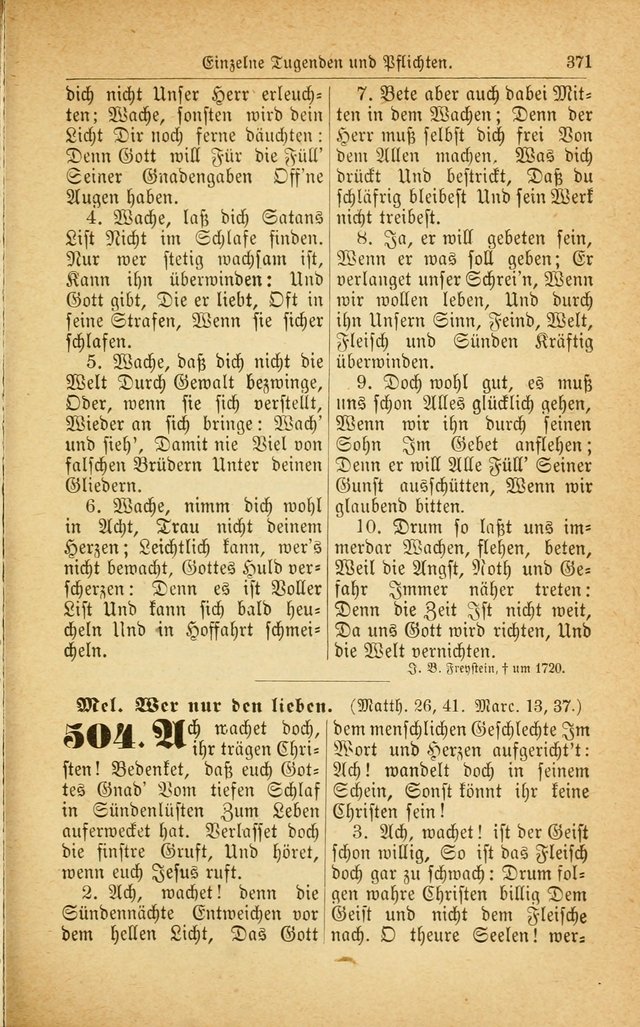 Deutsches Gesangbuch: für den Evangelisch-Lutherische Kirche in den Vereinigten Staaten herausgegen mit kirchlicher Genehmigung  page 425