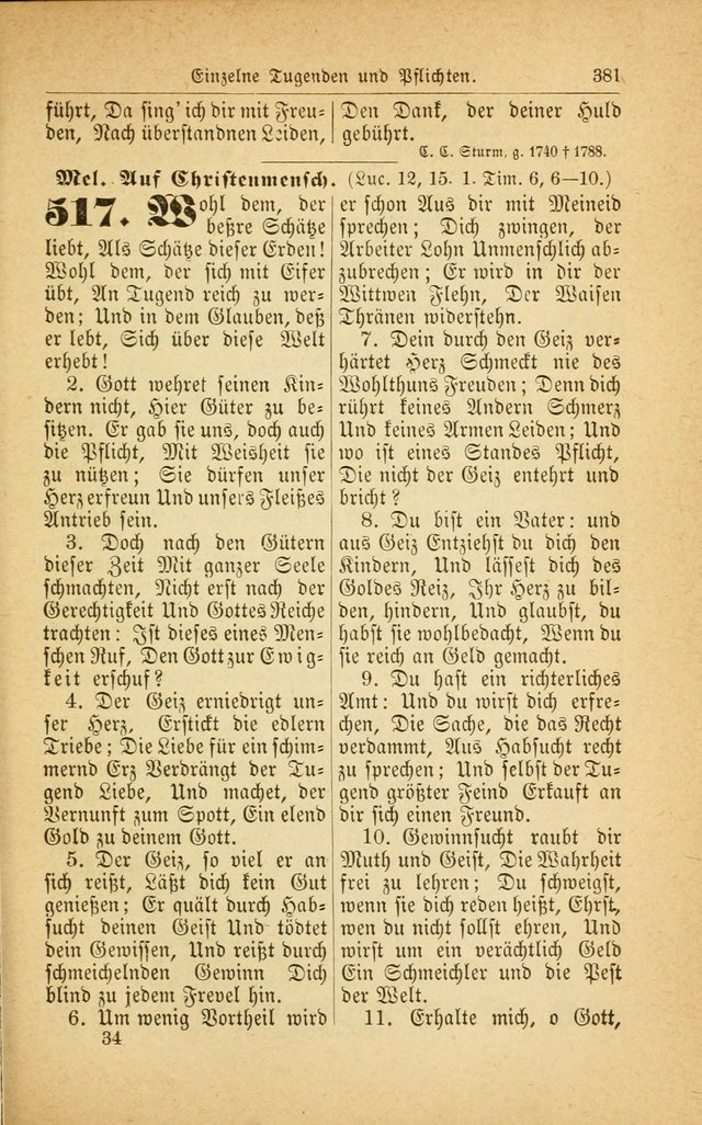 Deutsches Gesangbuch: für den Evangelisch-Lutherische Kirche in den Vereinigten Staaten herausgegen mit kirchlicher Genehmigung  page 435