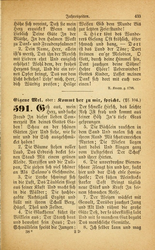 Deutsches Gesangbuch: für den Evangelisch-Lutherische Kirche in den Vereinigten Staaten herausgegen mit kirchlicher Genehmigung  page 487