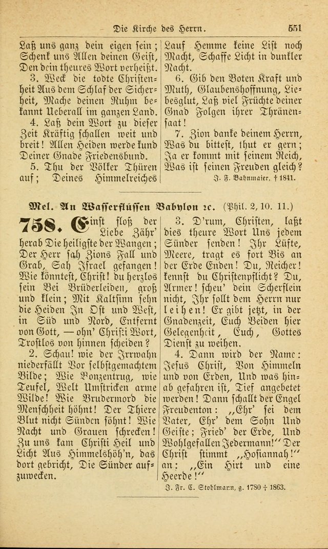 Deutsches Gesangbuch: für den Evangelisch-Lutherische Kirche in den Vereinigten Staaten herausgegen mit kirchlicher Genehmigung  page 605