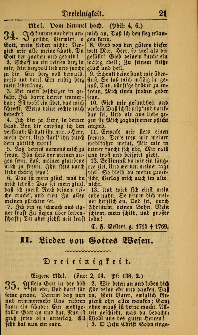 Deutsches Gesangbuch für die Evangelisch-Luterische Kirche in den Vereinigten Staaten: herausgegeben mit kirchlicher Genehmigung (22nd aufl.) page 21