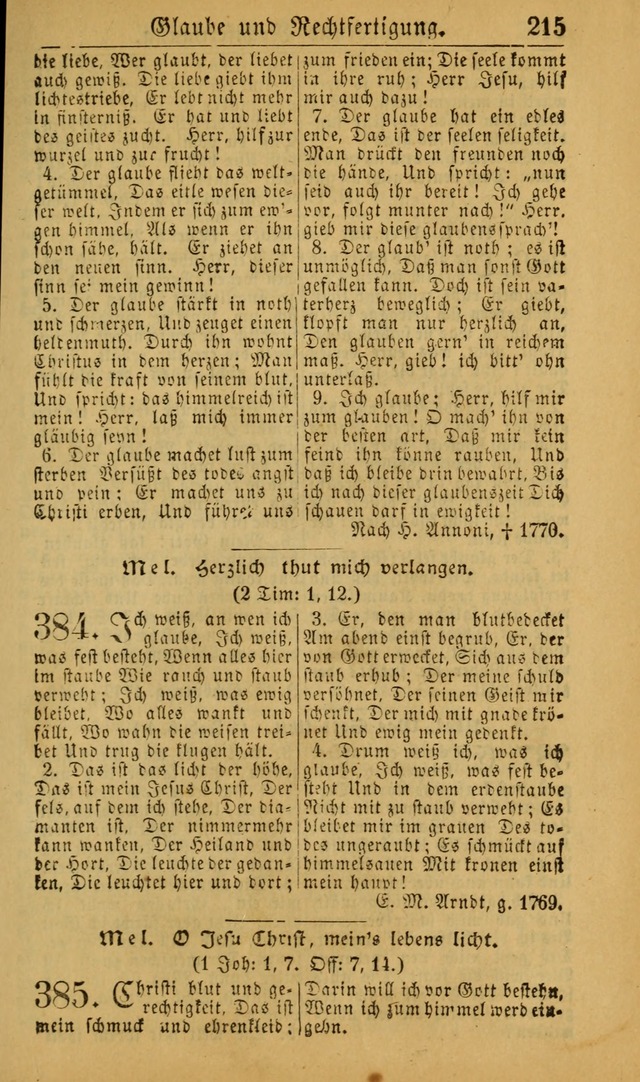 Deutsches Gesangbuch für die Evangelisch-Luterische Kirche in den Vereinigten Staaten: herausgegeben mit kirchlicher Genehmigung (22nd aufl.) page 217