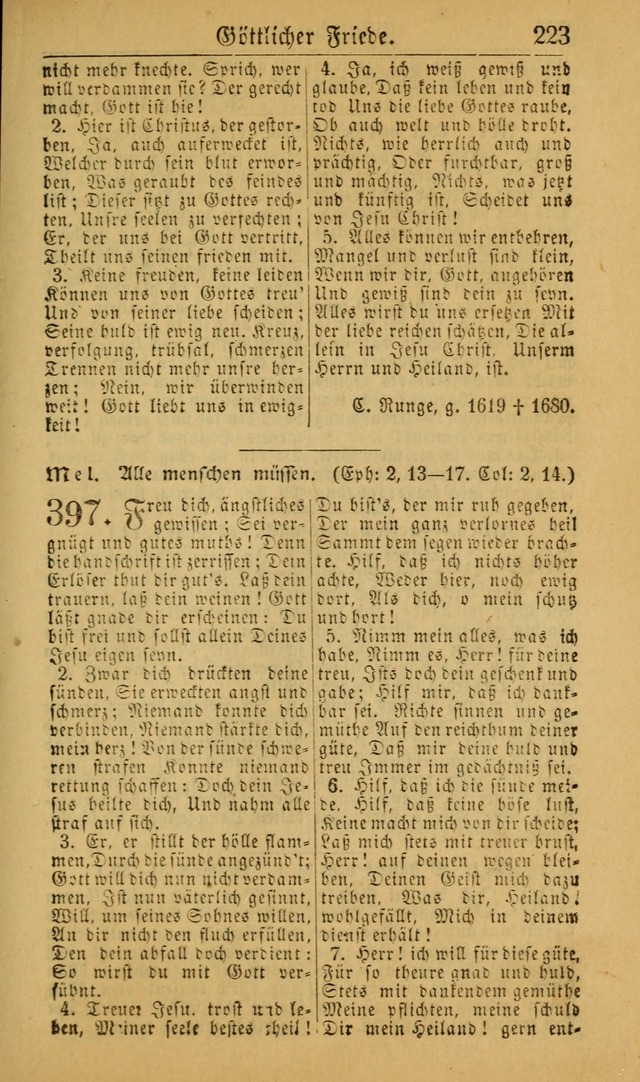 Deutsches Gesangbuch für die Evangelisch-Luterische Kirche in den Vereinigten Staaten: herausgegeben mit kirchlicher Genehmigung (22nd aufl.) page 225