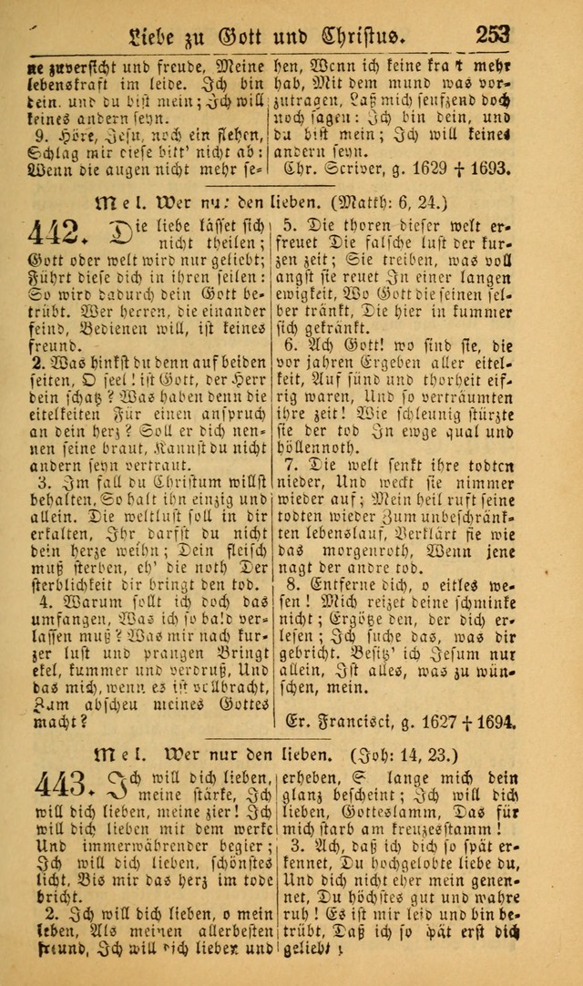Deutsches Gesangbuch für die Evangelisch-Luterische Kirche in den Vereinigten Staaten: herausgegeben mit kirchlicher Genehmigung (22nd aufl.) page 255