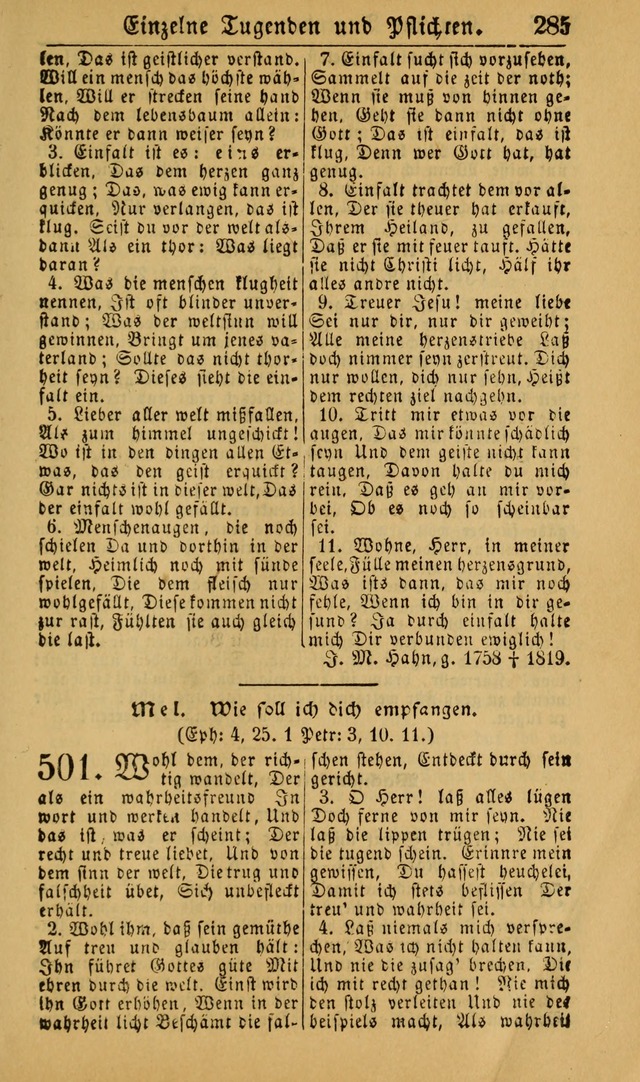 Deutsches Gesangbuch für die Evangelisch-Luterische Kirche in den Vereinigten Staaten: herausgegeben mit kirchlicher Genehmigung (22nd aufl.) page 287