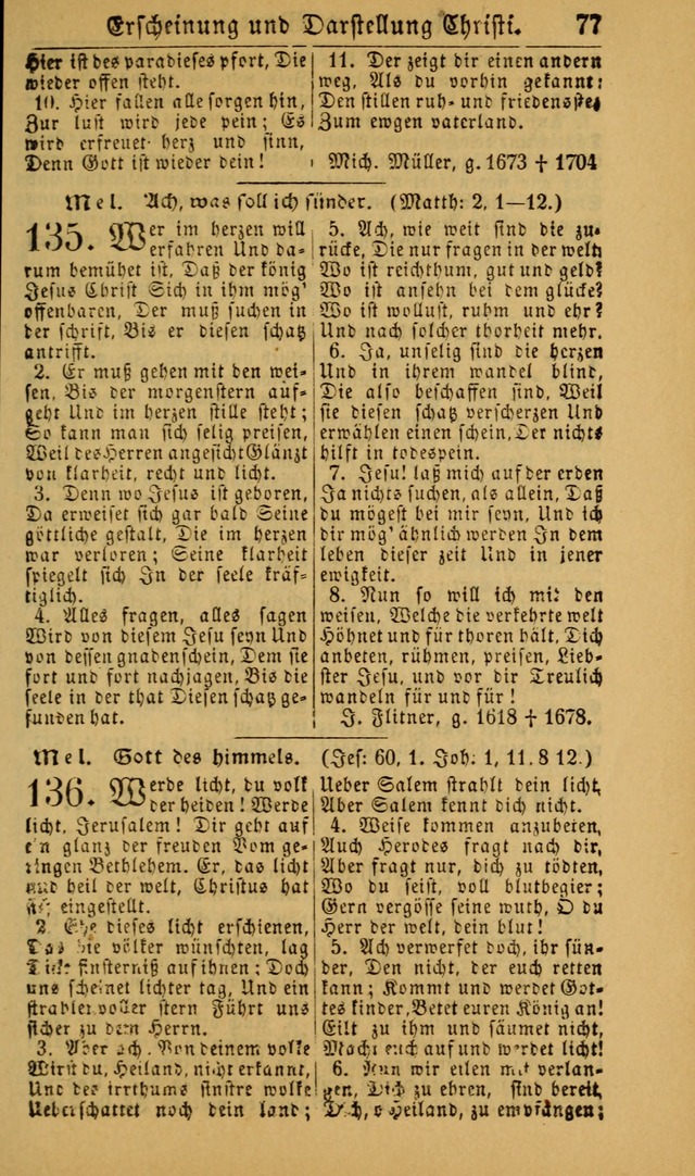 Deutsches Gesangbuch für die Evangelisch-Luterische Kirche in den Vereinigten Staaten: herausgegeben mit kirchlicher Genehmigung (22nd aufl.) page 77