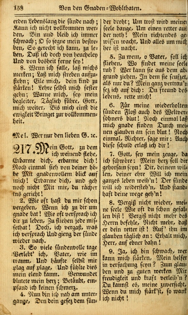 Das Gemeinschaftliche Gesangbuch: zum gottesdienstlichen Gebrauch der Lutherischen und Reformirten Gemeinden in Nord-America. (1st.. Aufl) page 158
