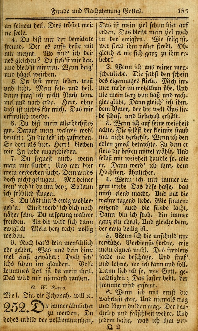 Das Gemeinschaftliche Gesangbuch: zum gottesdienstlichen Gebrauch der Lutherischen und Reformirten Gemeinden in Nord-America. (1st.. Aufl) page 185