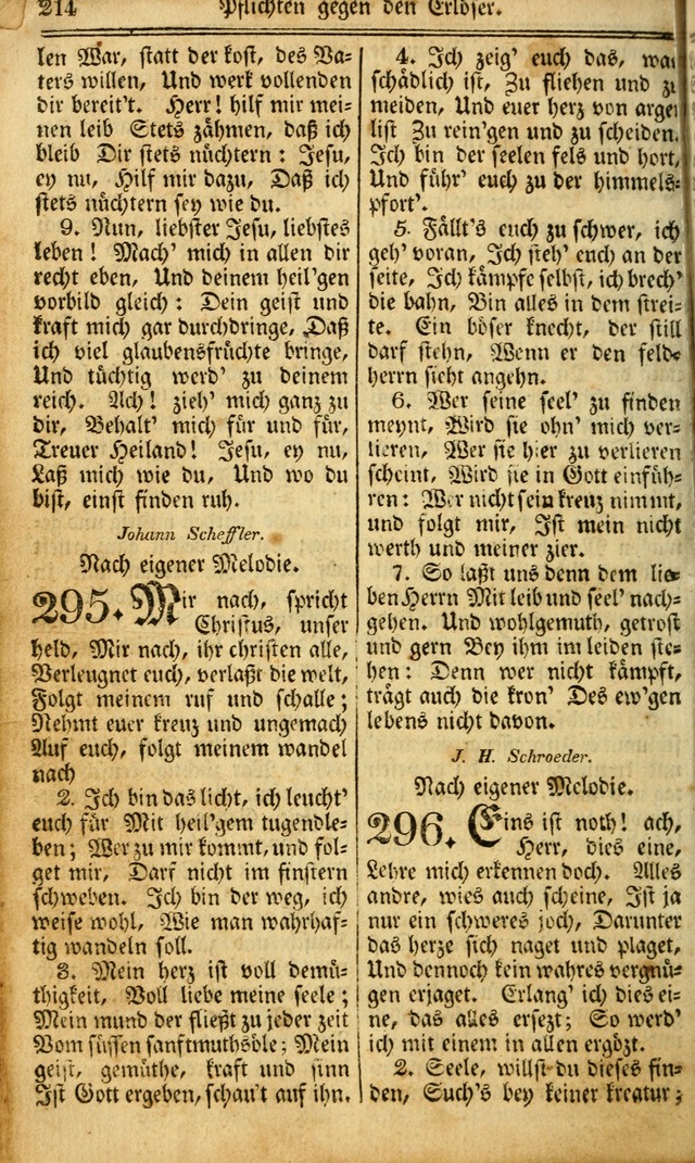 Das Gemeinschaftliche Gesangbuch: zum gottesdienstlichen Gebrauch der Lutherischen und Reformirten Gemeinden in Nord-America. (1st.. Aufl) page 214
