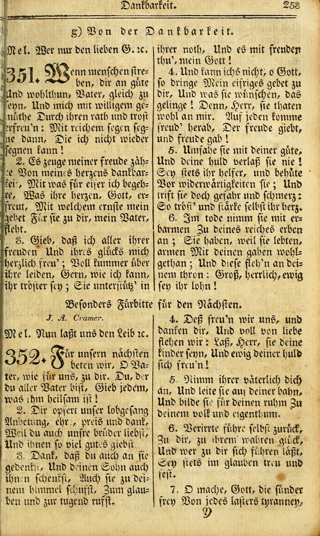 Das Gemeinschaftliche Gesangbuch: zum gottesdienstlichen Gebrauch der Lutherischen und Reformirten Gemeinden in Nord-America. (1st.. Aufl) page 253