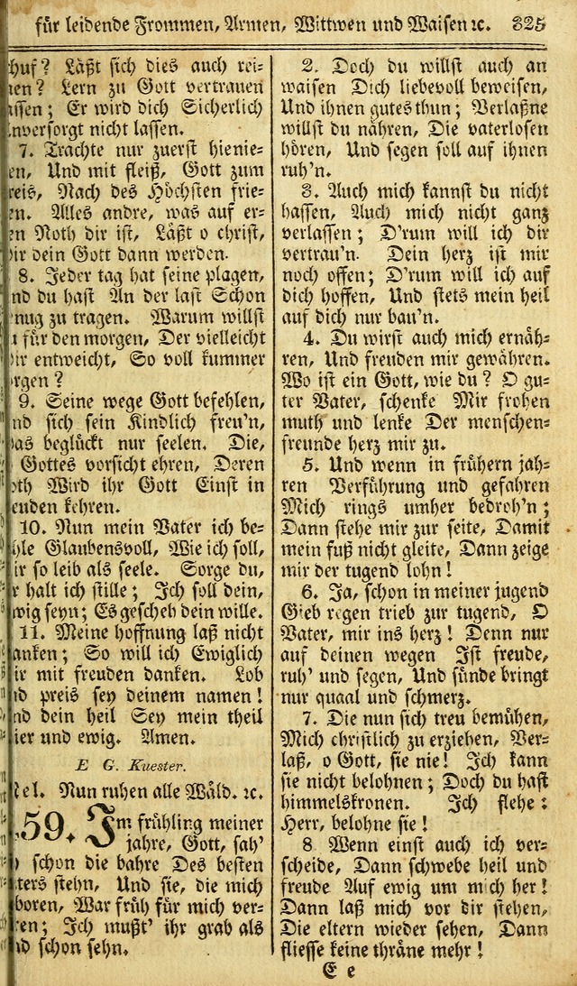 Das Gemeinschaftliche Gesangbuch: zum gottesdienstlichen Gebrauch der Lutherischen und Reformirten Gemeinden in Nord-America. (1st.. Aufl) page 325