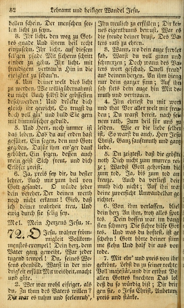 Das Gemeinschaftliche Gesangbuch: zum gottesdienstlichen Gebrauch der Lutherischen und Reformirten Gemeinden in Nord-America. (1st.. Aufl) page 52