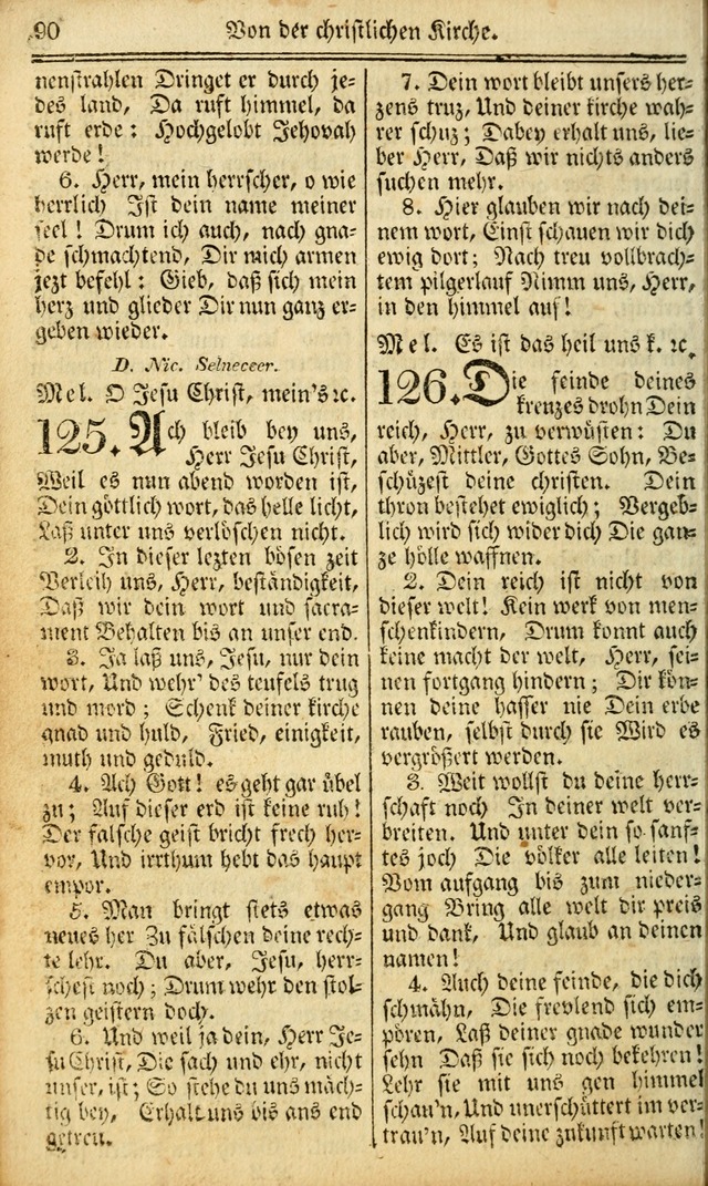 Das Gemeinschaftliche Gesangbuch: zum gottesdienstlichen Gebrauch der Lutherischen und Reformirten Gemeinden in Nord-America. (1st.. Aufl) page 90