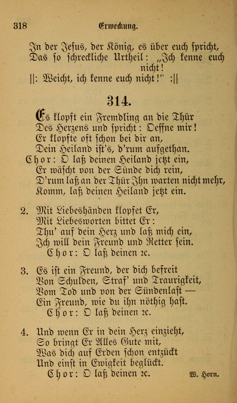 Die Glaubensharfe: Gesangbuch der deutschen Baptisten-Gemeinden. Herausgegeben auf Beschluß der Bundeskonferenz der Deutchen Baptisten-Gemeinden von America page 318