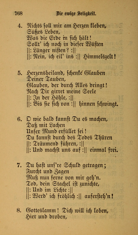 Die Glaubensharfe: Gesangbuch der deutschen Baptisten-Gemeinden. Herausgegeben auf Beschluß der Bundeskonferenz der Deutchen Baptisten-Gemeinden von America page 768