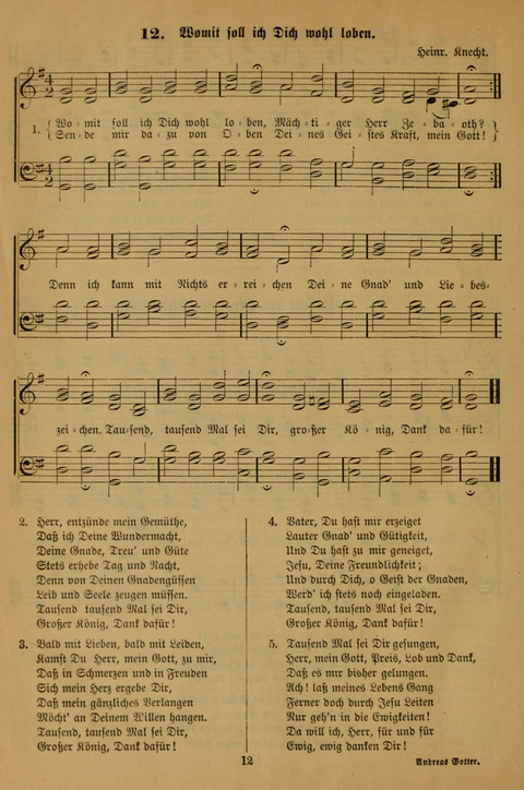 Die Glaubensharfe (With Melodies): Gesangbuch der deutschen Baptisten-Gemeinden. Herausgegeben auf Beschluß der Bundeskonferenz der Deutchen Baptisten-Gemeinden von America (2. ed) page 12