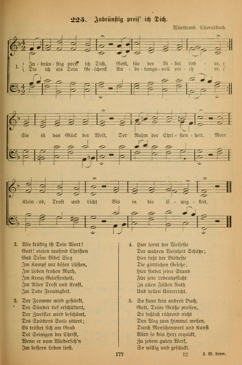 Die Glaubensharfe (With Melodies): Gesangbuch der deutschen Baptisten-Gemeinden. Herausgegeben auf Beschluß der Bundeskonferenz der Deutchen Baptisten-Gemeinden von America (2. ed) page 177