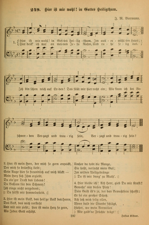 Die Glaubensharfe (With Melodies): Gesangbuch der deutschen Baptisten-Gemeinden. Herausgegeben auf Beschluß der Bundeskonferenz der Deutchen Baptisten-Gemeinden von America (2. ed) page 197