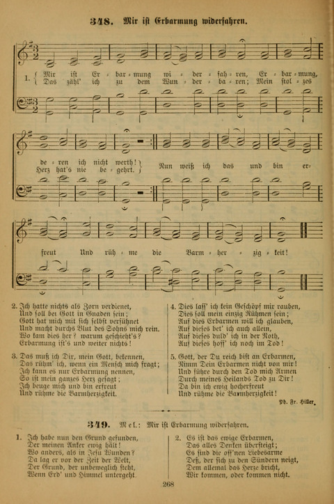 Die Glaubensharfe (With Melodies): Gesangbuch der deutschen Baptisten-Gemeinden. Herausgegeben auf Beschluß der Bundeskonferenz der Deutchen Baptisten-Gemeinden von America (2. ed) page 268