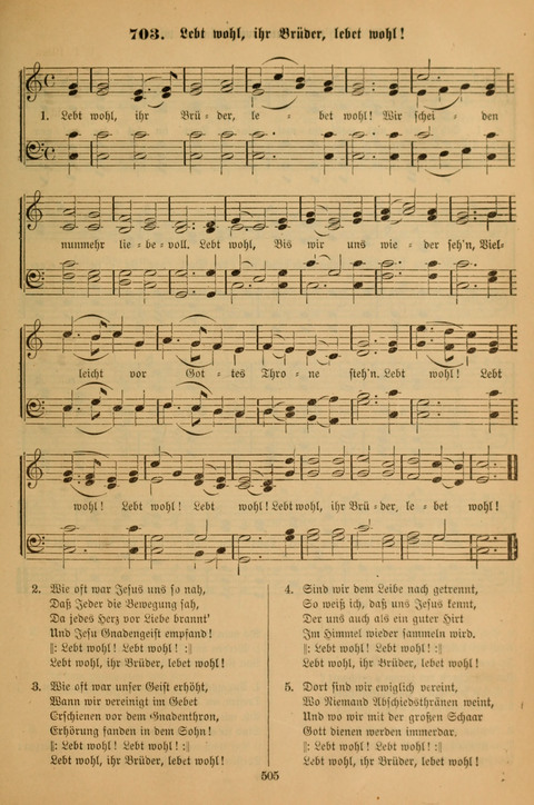 Die Glaubensharfe (With Melodies): Gesangbuch der deutschen Baptisten-Gemeinden. Herausgegeben auf Beschluß der Bundeskonferenz der Deutchen Baptisten-Gemeinden von America (2. ed) page 505