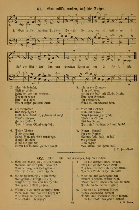 Die Glaubensharfe (With Melodies): Gesangbuch der deutschen Baptisten-Gemeinden. Herausgegeben auf Beschluß der Bundeskonferenz der Deutchen Baptisten-Gemeinden von America (2. ed) page 52