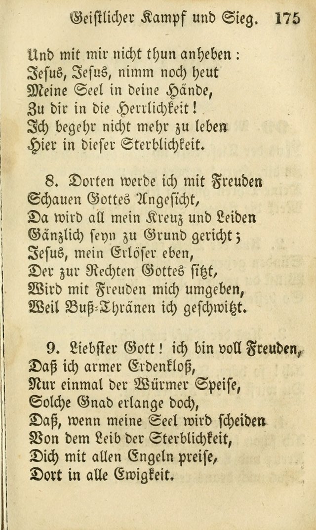 Die Gemeinschaftliche Liedersammlung: zum allgemeinen Gebrauch des wahren Gottesdienstes: mit einem inhalt sammt zwensachen register versehen (3 aufl.) page 175
