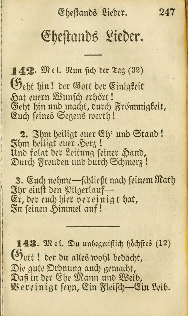 Die Gemeinschaftliche Liedersammlung: zum allgemeinen Gebrauch des wahren Gottesdienstes: mit einem inhalt sammt zwensachen register versehen (3 aufl.) page 247