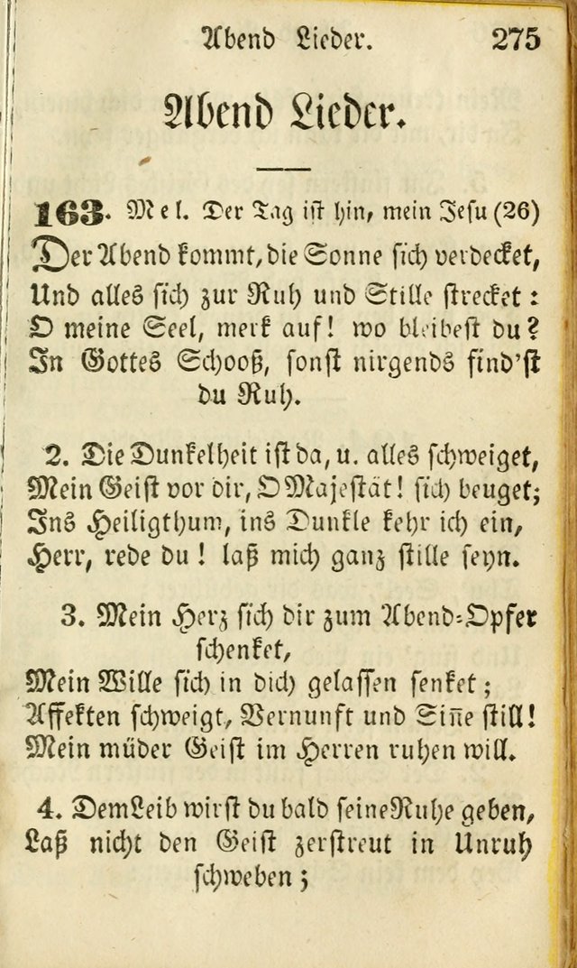 Die Gemeinschaftliche Liedersammlung: zum allgemeinen Gebrauch des wahren Gottesdienstes: mit einem inhalt sammt zwensachen register versehen (3 aufl.) page 275