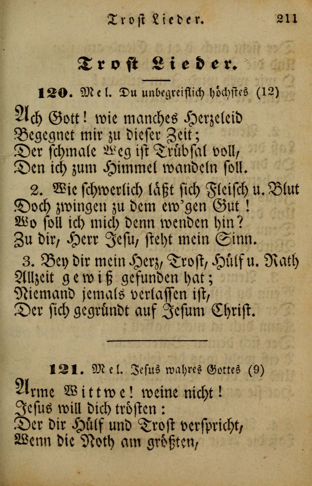 Die Gemeinschaftliche Liedersammlung: zum allgemeinen Gebrauch des wahren Gotrtesdienstes; mit einem inhalt sammt zweisachem Register versehen (4th Aufl) page 215