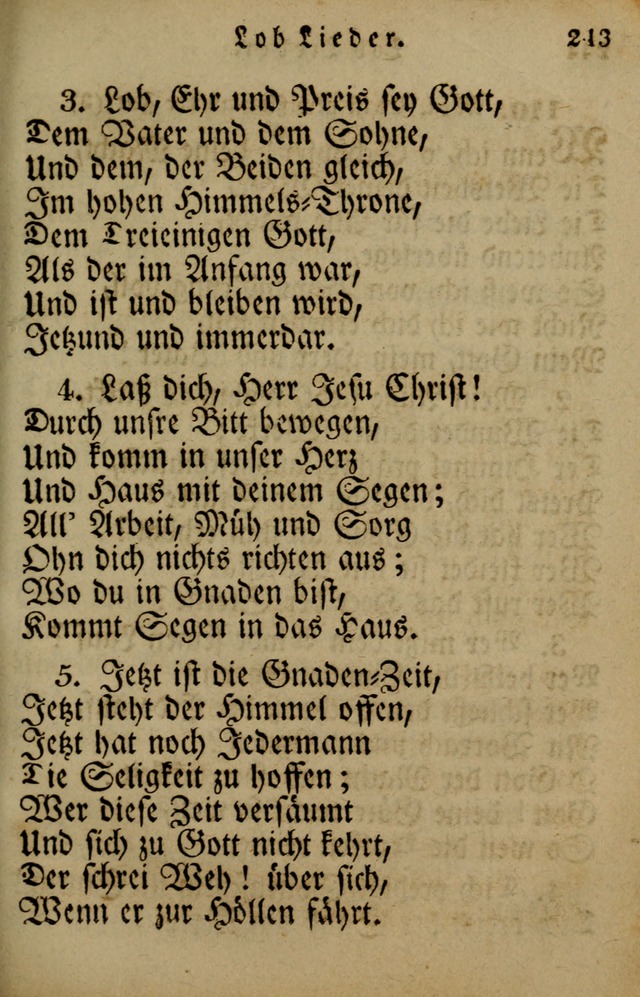 Die Gemeinschaftliche Liedersammlung: zum allgemeinen Gebrauch des wahren Gotrtesdienstes; mit einem inhalt sammt zweisachem Register versehen (4th Aufl) page 249