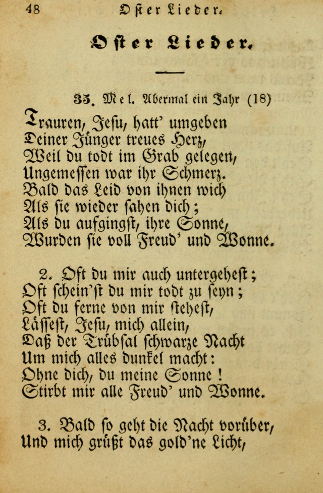 Die Gemeinschaftliche Liedersammlung: zum allgemeinen Gebrauch des wahren Gotrtesdienstes; mit einem inhalt sammt zweisachem Register versehen (4th Aufl) page 48