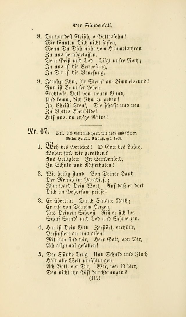 Deutsches Gesangbuch: eine auswahl geistlicher Lieder aus allen Zeiten der Christlichen Kirche page 109