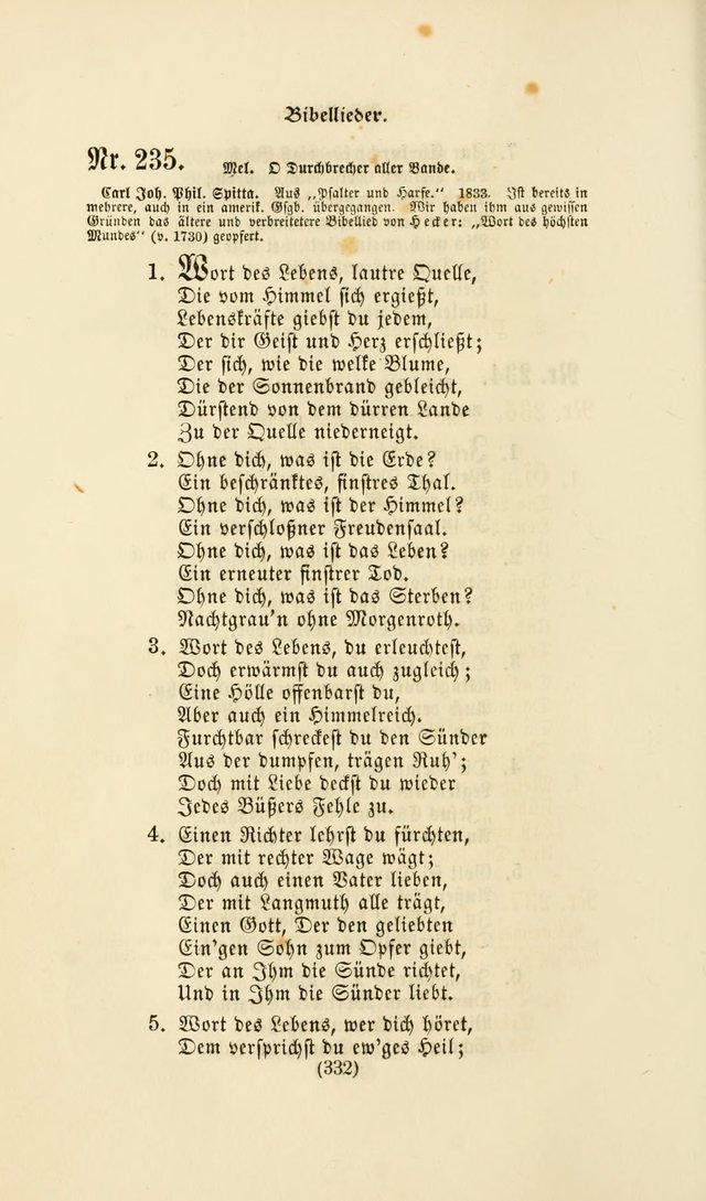 Deutsches Gesangbuch: eine auswahl geistlicher Lieder aus allen Zeiten der Christlichen Kirche page 329
