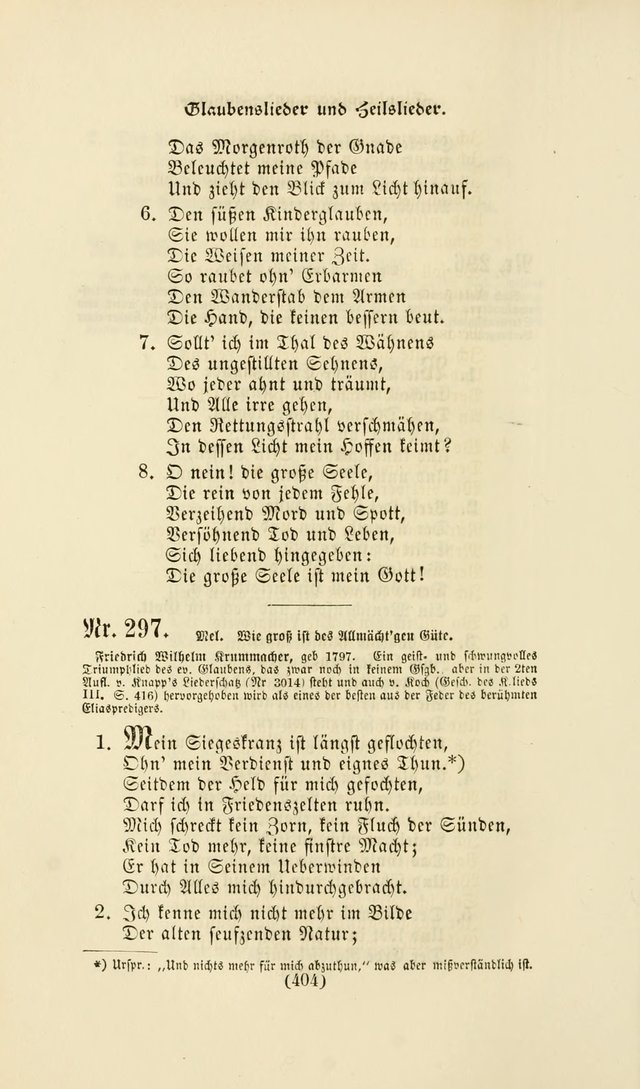 Deutsches Gesangbuch: eine auswahl geistlicher Lieder aus allen Zeiten der Christlichen Kirche page 401