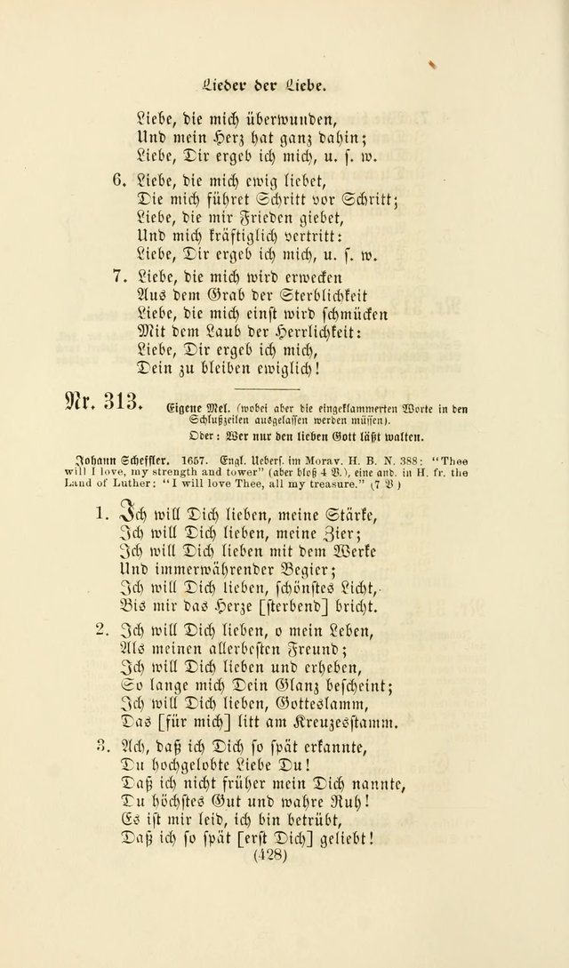 Deutsches Gesangbuch: eine auswahl geistlicher Lieder aus allen Zeiten der Christlichen Kirche page 425