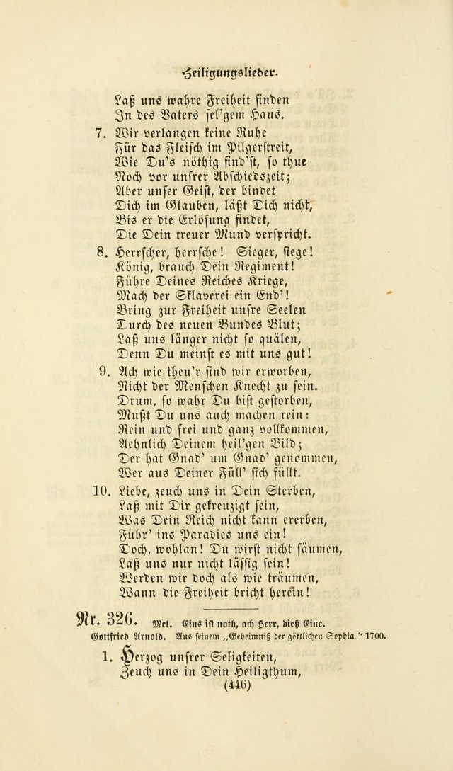 Deutsches Gesangbuch: eine auswahl geistlicher Lieder aus allen Zeiten der Christlichen Kirche page 443