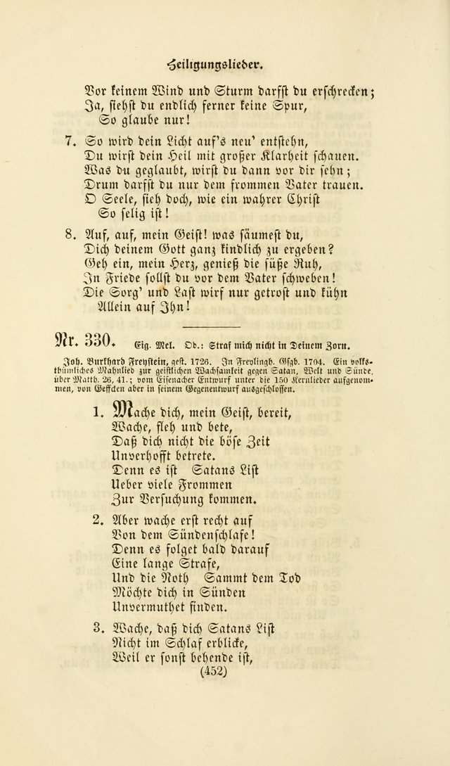 Deutsches Gesangbuch: eine auswahl geistlicher Lieder aus allen Zeiten der Christlichen Kirche page 449