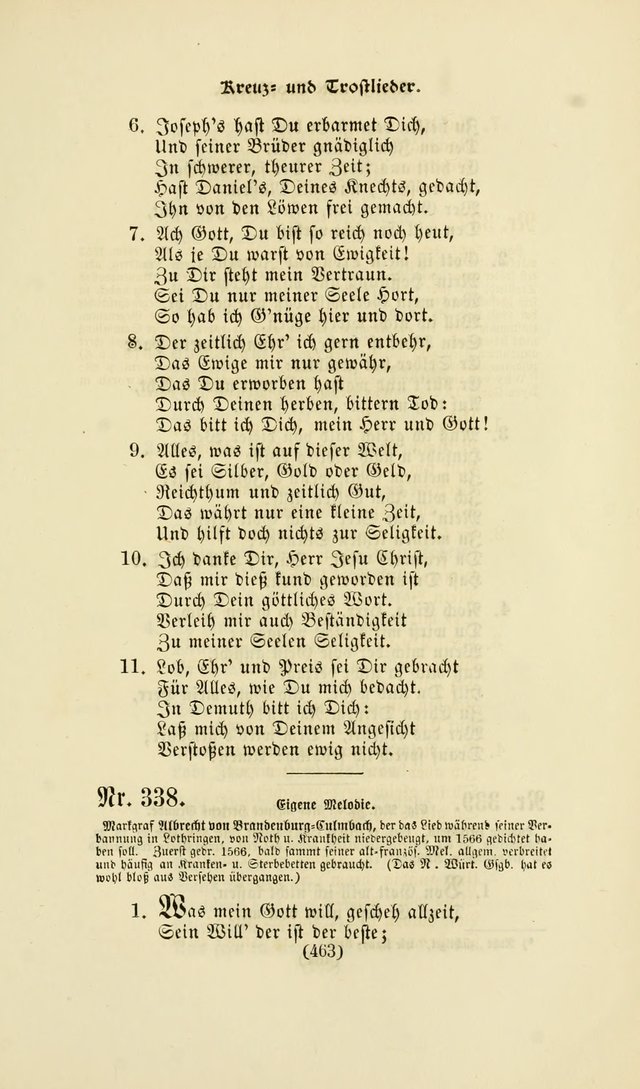 Deutsches Gesangbuch: eine auswahl geistlicher Lieder aus allen Zeiten der Christlichen Kirche page 460