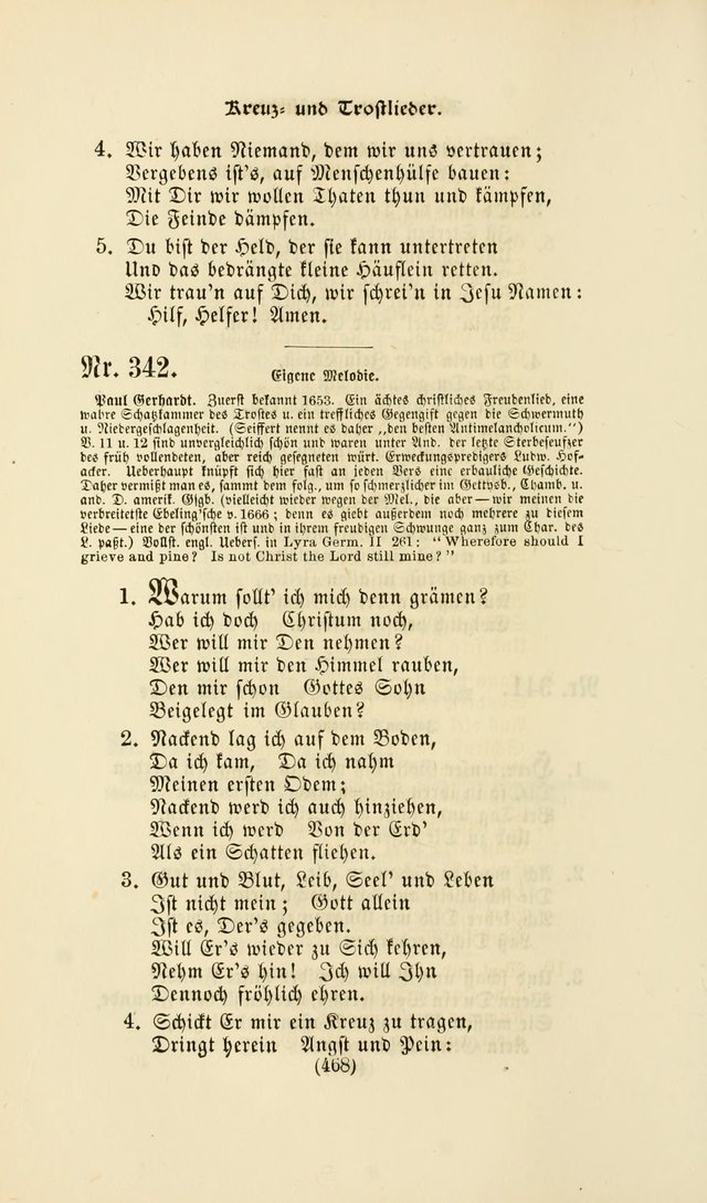 Deutsches Gesangbuch: eine auswahl geistlicher Lieder aus allen Zeiten der Christlichen Kirche page 465